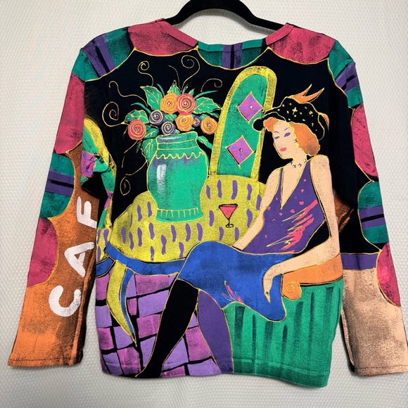 Kolorway Black Hand Painted Wearable Art - Picture 6 of 9